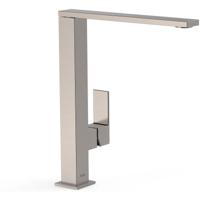 Wastafelkraan Tres Cuadro | Opbouw | Mengkraan | Hoog model | 1-hendel | Vierkant | RVS look