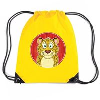Luipaarden rugtas / gymtas geel voor kinderen