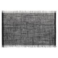 Rechthoekige placemat uni zwart jute 45 x 30 cm   - - thumbnail