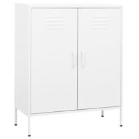 Opbergkast 80x35x101,5 cm staal wit