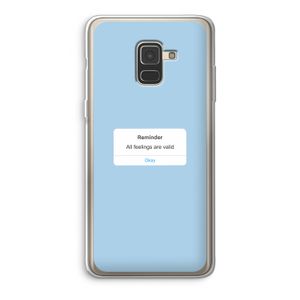 Reminder: Samsung Galaxy A8 (2018) Transparant Hoesje