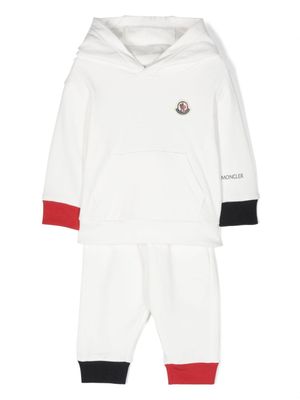 Moncler Enfant survêtement à logo - Blanc