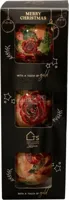 Kerstballen Lammie Rose Rouge Ø7cm 3st Kerstballen Lammie Rose Rouge Ø7cm 3st