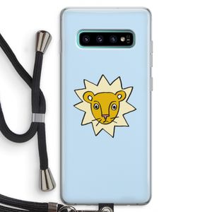 Kleine leeuw: Samsung Galaxy S10 Plus Transparant Hoesje met koord