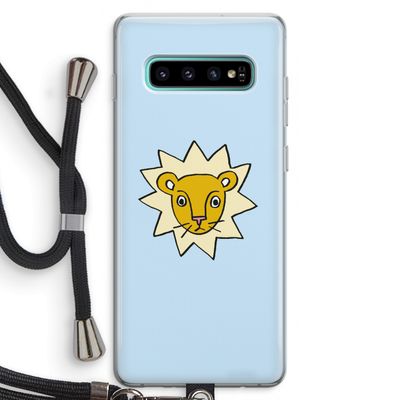 Kleine leeuw: Samsung Galaxy S10 Plus Transparant Hoesje met koord