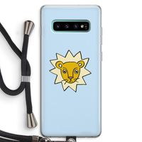 Kleine leeuw: Samsung Galaxy S10 Plus Transparant Hoesje met koord