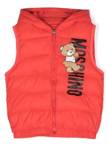 Moschino Kids gilet matelassé Teddy Bear - Rouge