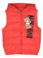 Moschino Kids gilet matelassé Teddy Bear - Rouge - thumbnail