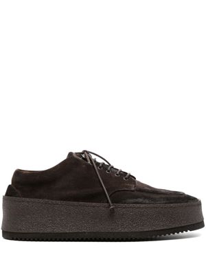 Marsèll derbies en daim à lacets - Marron