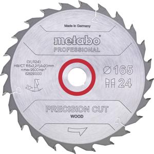 Metabo PRECISION CUT WOOD 628291000 Cirkelzaagblad 165 x 20 x 1.4 mm Aantal tanden: 42 1 stuk(s)