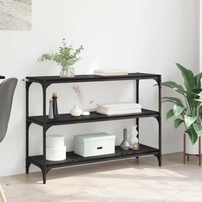 Boekenkast Zwart eiken 100 x 33 x 71 cm Bewerkt hout