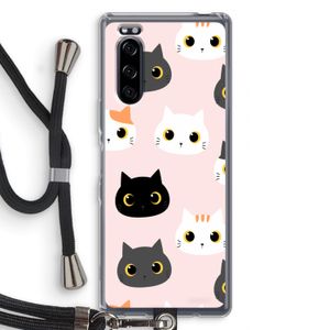 Katten: Sony Xperia 5 Transparant Hoesje met koord