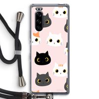 Katten: Sony Xperia 5 Transparant Hoesje met koord