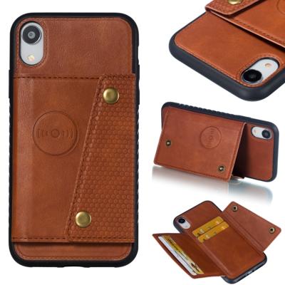 Lederen beschermhoes voor iPhone XR (bruin)