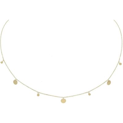 Glow 202.1053.45 Ketting Discs-Bolletjes geelgoud 45 cm