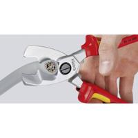 Knipex Kabelschere mit Doppelschneide 200mm, verchromt 95 16 200 VDE-kabelschaar Geschikt voor (striptechniek) Aluminium- en koperkabel, een- en meerdraads 20