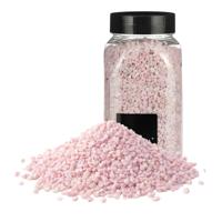 Home & Styling decoratie stenen/granulaat - 3x - 650ml - roze - hobby steentjes