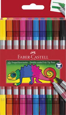 Faber Castell Viltstiften Duo - etui met 10 stuks