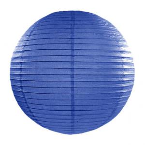 Luxe bol feest lampion - donkerblauw - dia 35 cm - papier