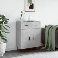 Dressoir 69,5x34x90 cm bewerkt hout betongrijs - thumbnail