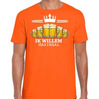 Bellatio Decorations Koningsdag verkleed shirt voor heren - bier, ik willem - oranje - feestkleding 2XL  -