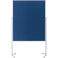 magnetoplan Presentatiebord Evolution Plus (b x h) 1200 mm x 1500 mm Vilt Koningsblauw, Wit Tweezijdig te gebruiken, Incl. rollen, Prikbord 1151103