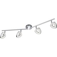 LED Plafondspot 16W - 4-lichts Verstelbaar - Warm Wit 3000K - Mat Chroom