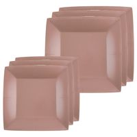 Feest/verjaardag bordjes set - 20x stuks - rose goud - 18 cm en 23 cm - thumbnail