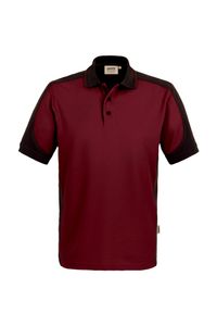 Hakro 839 Polo shirt Contrast MIKRALINAR® - Burgundy/Anthracite - S