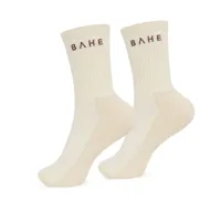 BAHE STUDIO GRIPPY CREW SOCKS COCONUT