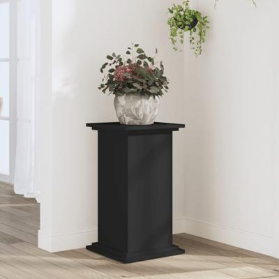 Plantenstandaard 33x33x60 cm bewerkt hout zwart