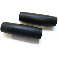 Fiets handvatten set rubber zwart 22 x 110 mm - thumbnail