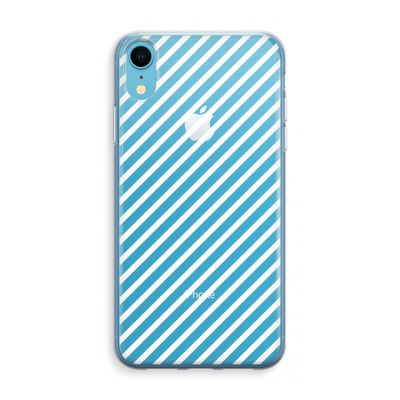 Strepen zwart-wit: iPhone XR Transparant Hoesje