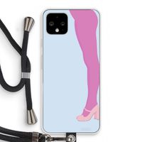 Pink panty: Pixel 4 Transparant Hoesje met koord