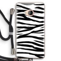Zebra pattern: HTC U Play Transparant Hoesje met koord