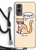 Miauw: OnePlus Nord 2 5G Transparant Hoesje met koord - thumbnail