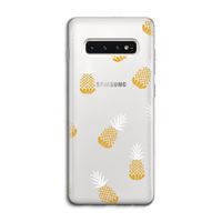 Ananasjes: Samsung Galaxy S10 4G Transparant Hoesje