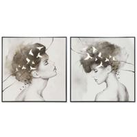 Canvas DKD Home Decor polyestyreen Canvas 100 x 4 x 100 cm