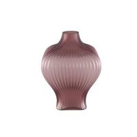 PTMD Halde Purple solid glass vase ribbed organic wide