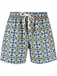 PENINSULA SWIMWEAR short de bain à taille à lien de resserrage - Bleu