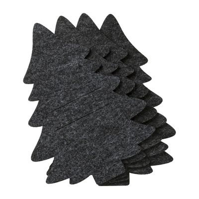 Bestekzakje kerstboom - groen/grijs - 4 stuks Bestekzakje kerstboom - groen/grijs - 4 stuks