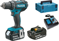 Makita ddf482rfj 18v boor-/schroefmachine 3,0 ah accu (2 st), snellader, mbox