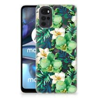 Motorola Moto G22 TPU Case Orchidee Groen