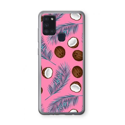Kokosnoot roze: Samsung Galaxy A21s Transparant Hoesje