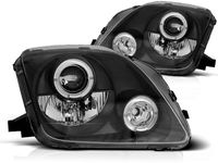 Tuning-Tec Koplampen dual halo rims HONDA PRELUDE 02 97-01 ANGEL EYES ZWART - thumbnail