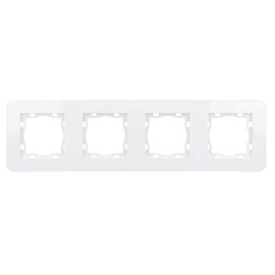 Wit Afdekraam 4 voudig ultra wit 8074UW ronde hoeken Eslohe