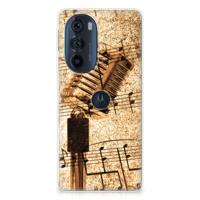 Motorola Edge 30 Pro | Siliconen hoesje | met foto Bladmuziek