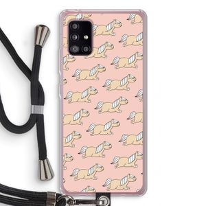 Ponys: Samsung Galaxy A51 5G Transparant Hoesje met koord