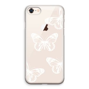 White butterfly: iPhone 8 Transparant Hoesje
