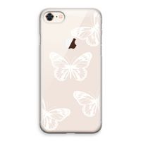 White butterfly: iPhone 8 Transparant Hoesje